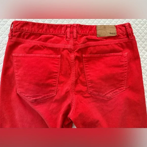 Madewell Courdoroy Jeans in Red SZ 29 - Picture 5 of 5